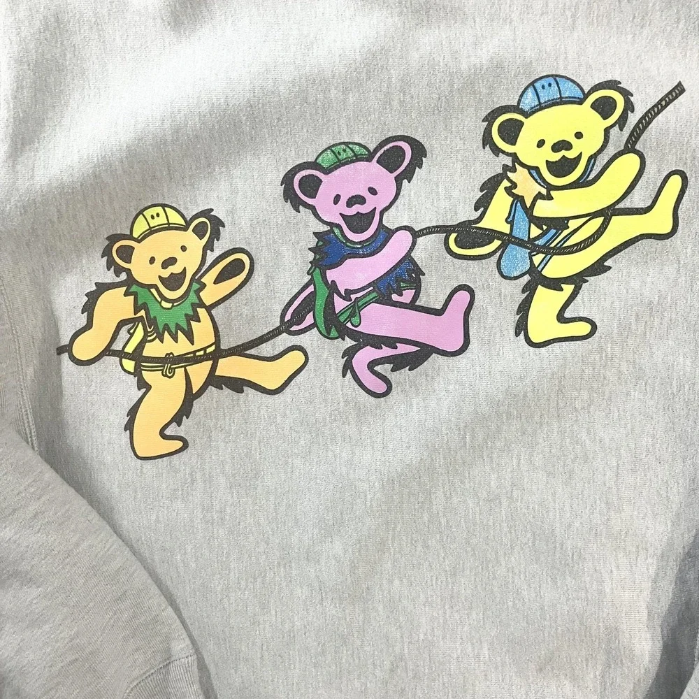 Chinatown Market Sweatshirt Mens Medium Gray Grateful Dead Bears Positive Mental